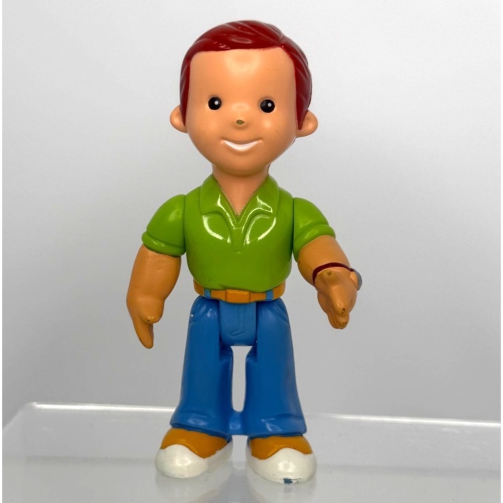 Fisher Price My First Dollhouse DAD Green Brown Hair Replacement 4"